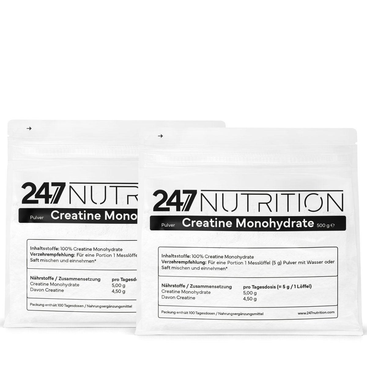 2x Creatine Monohydrate - 500g