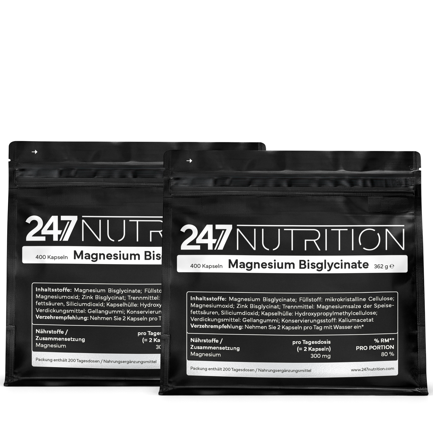 2x Magnesium Bisglycinate - 400 Kapseln