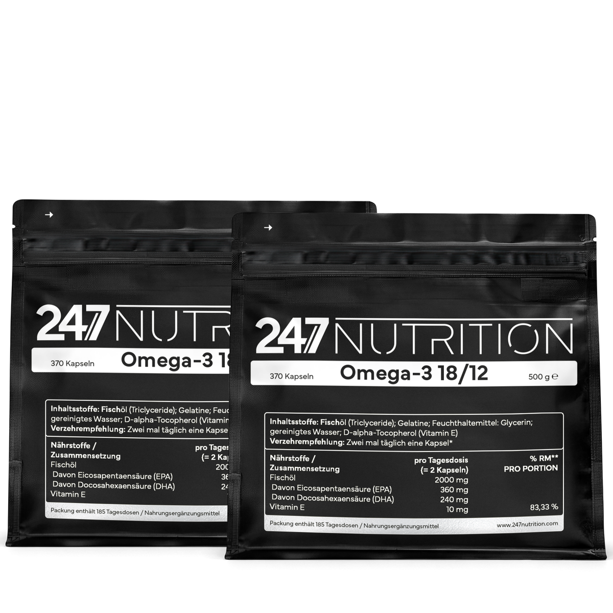 2x Omega-3 18/12 - 370 Kapseln