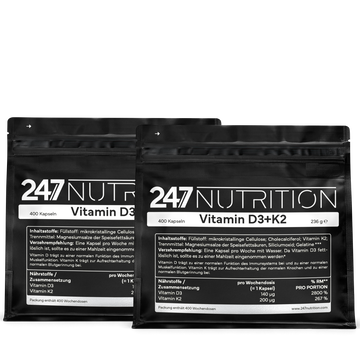 2x Vitamin D3+K2 - 400 Kapseln
