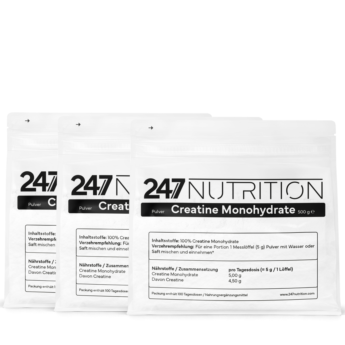 3x Creatine Monohydrate - 500g