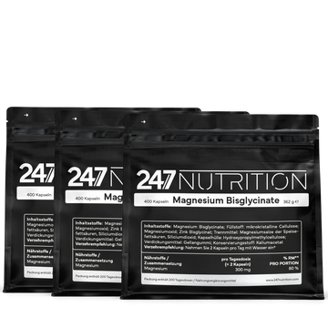 3x Magnesium Bisglycinate - 400 Kapseln