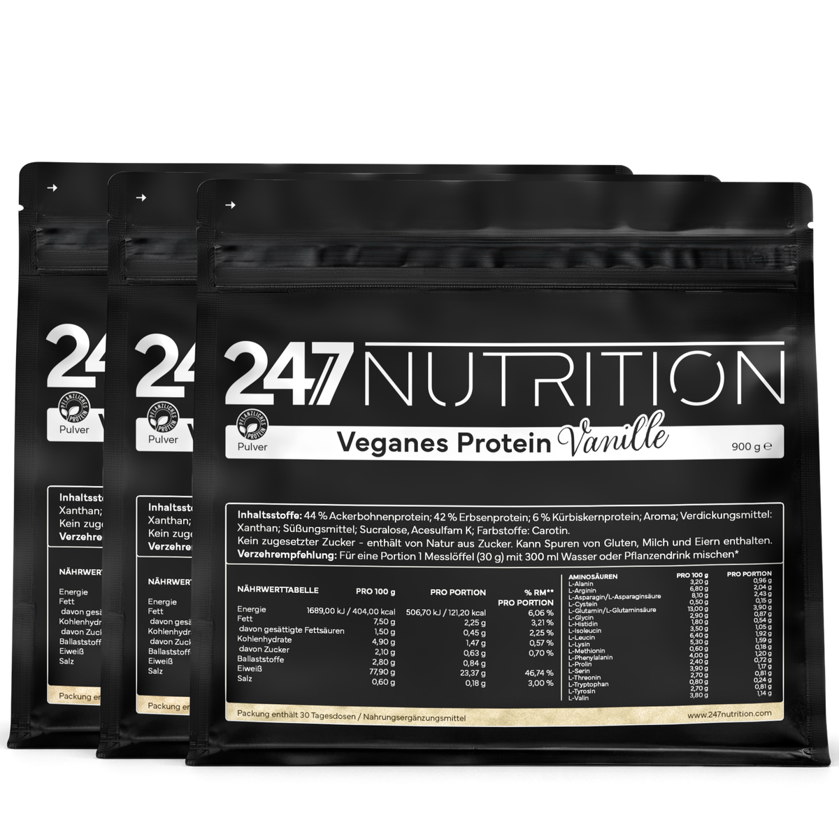 3x Veganes Protein - 900g