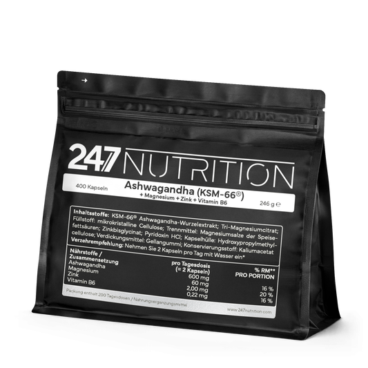 Ashwaganda + Magnesium + Zink + VitB6 - 400 Kapseln