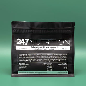 Ashwaganda + Magnesium + Zink + VitB6 - 400 Kapseln