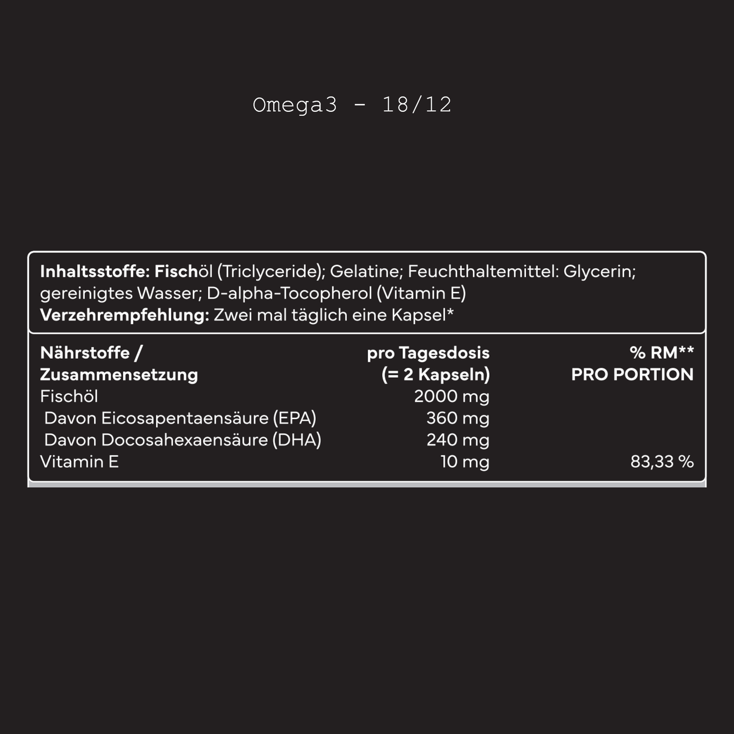 3x Omega-3 18/12 - 370 Kapseln